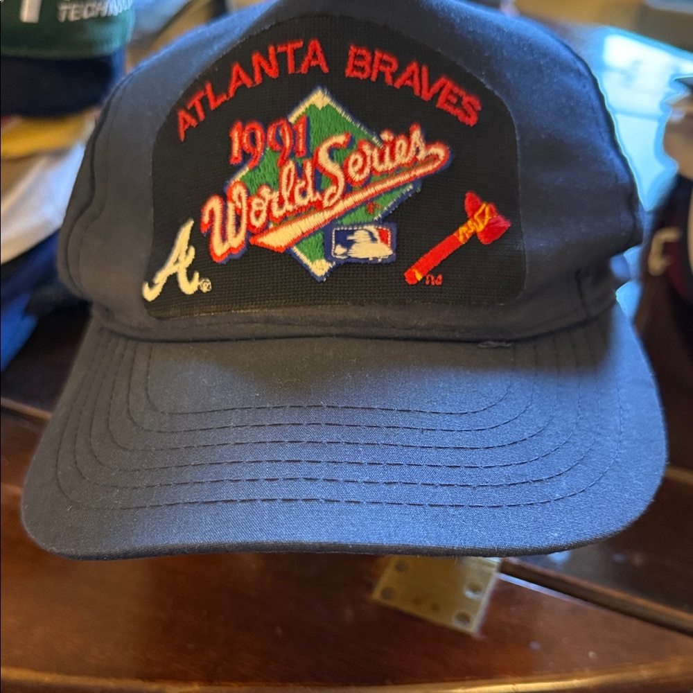 Vintage MLB Atlanta Braves 1991 World Series Cap - Navy